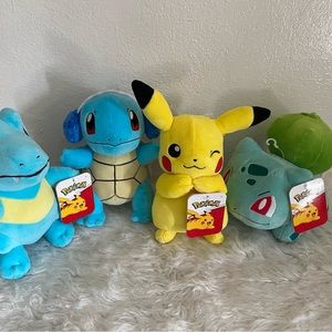Pokémon plushes (No Squirtle)